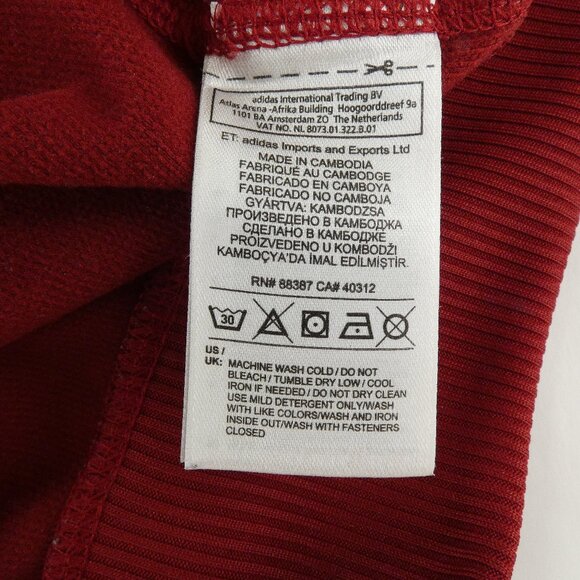 Adidas Jacket FC Bayern Munchen Soccer Mens S Red Full Zip Embroidered Rare - Picture 15 of 16